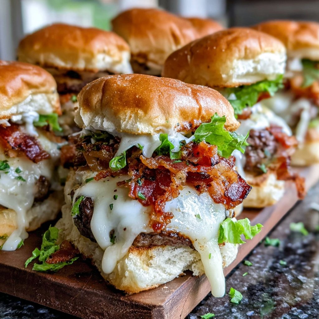 Stuffed Hamburger Sliders Delight
