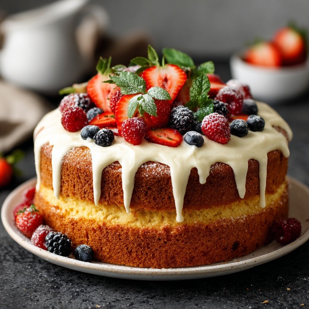 Dessert Vanilla Sponge Cake