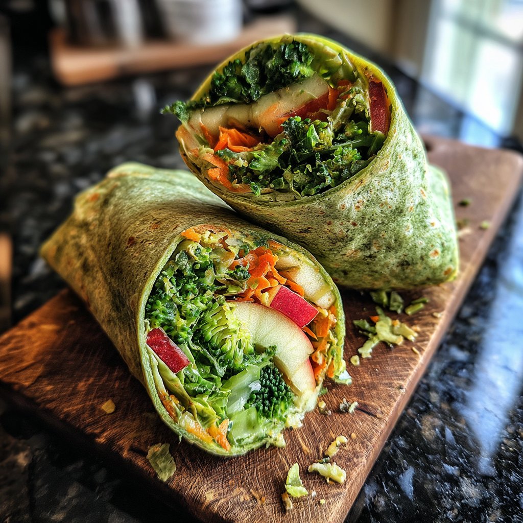Broccoli and Apple Wraps