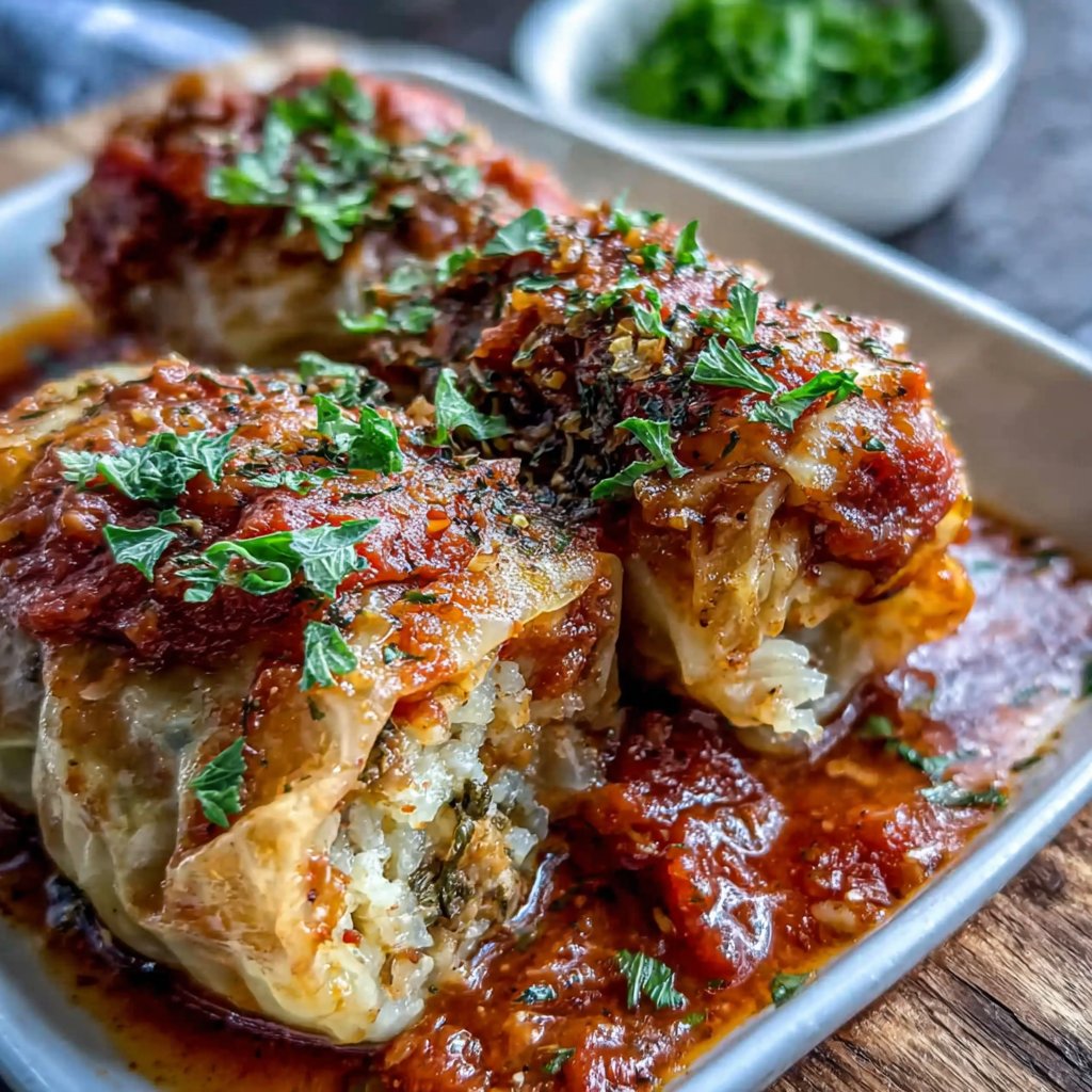Stuffed Cabbage Rolls with Turkey