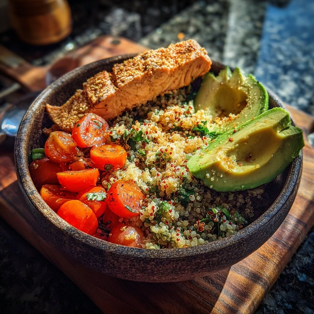 Salmon Quinoa Bowl with Avocado
