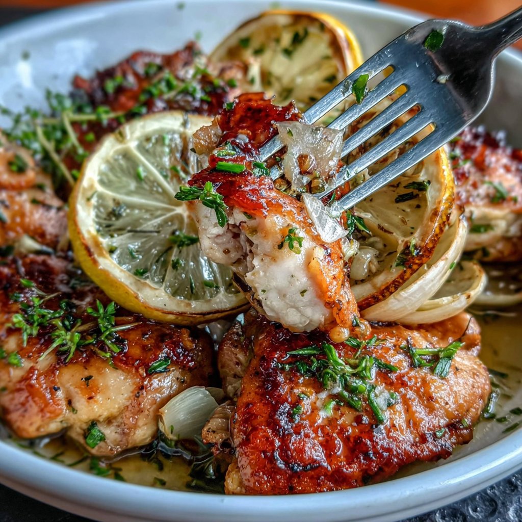 Lemon Garlic Chicken Skillet