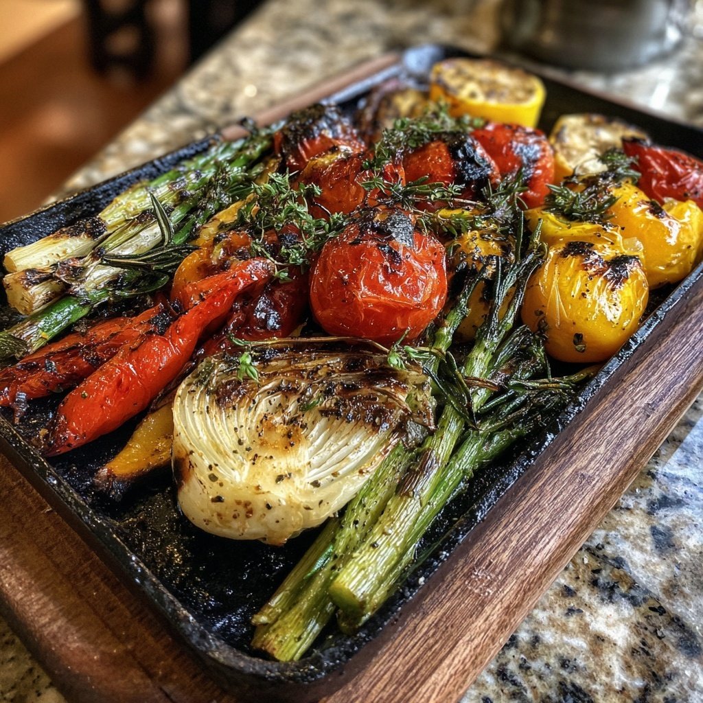 Healthy Lemon Herb Grilled Veggies