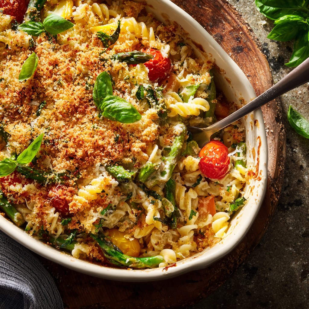 Oven-Baked Spring Veggie Pasta